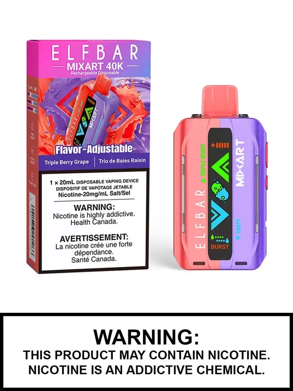 Triple Berry Grape Elf Bar Mixart 40K Disposable Vape