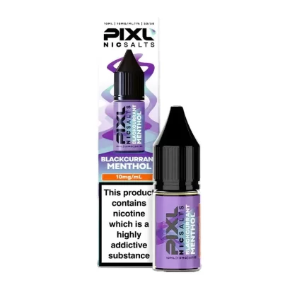 Pixl Blackcurrant Menthol Nic Salt E-Liquid - 10 Pack - 20mg
