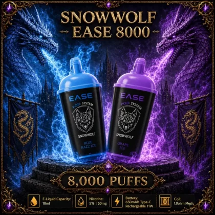 Snowwolf Ease 8000 - Icy Mint / 5% - Vapeciga
