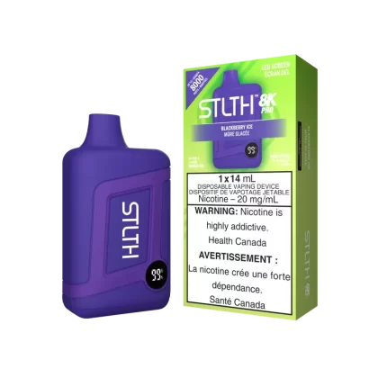 Stlth Pro 8K - Flavours#BLACKBERRY ICE>BLOOD ORANGE ICE>GREEN APPLE ICE>HAWAIIAN MIST ICE – EXOTIC FRUIT>ICE MINT>JUICY PEACH>PEACH BLUE RAZZ ICE>PEACH MANGO ICE>PRISM ICE>QUAD BERRY>RICH TO (5A422D)