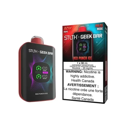 STLTH X GEEKBAR Red Punch Ice 80K Disposable Vape, 30mL