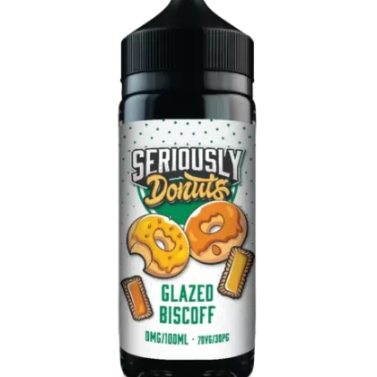 GLAZED BISCOFF E-LIQUID BY SERIOUSLY DONUTS / DOOZY VAPE CO 100ML 70VG
