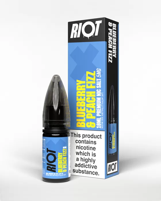 Blueberry Peach Fizz Nic Salt E-Liquid - Riot X - Image 2