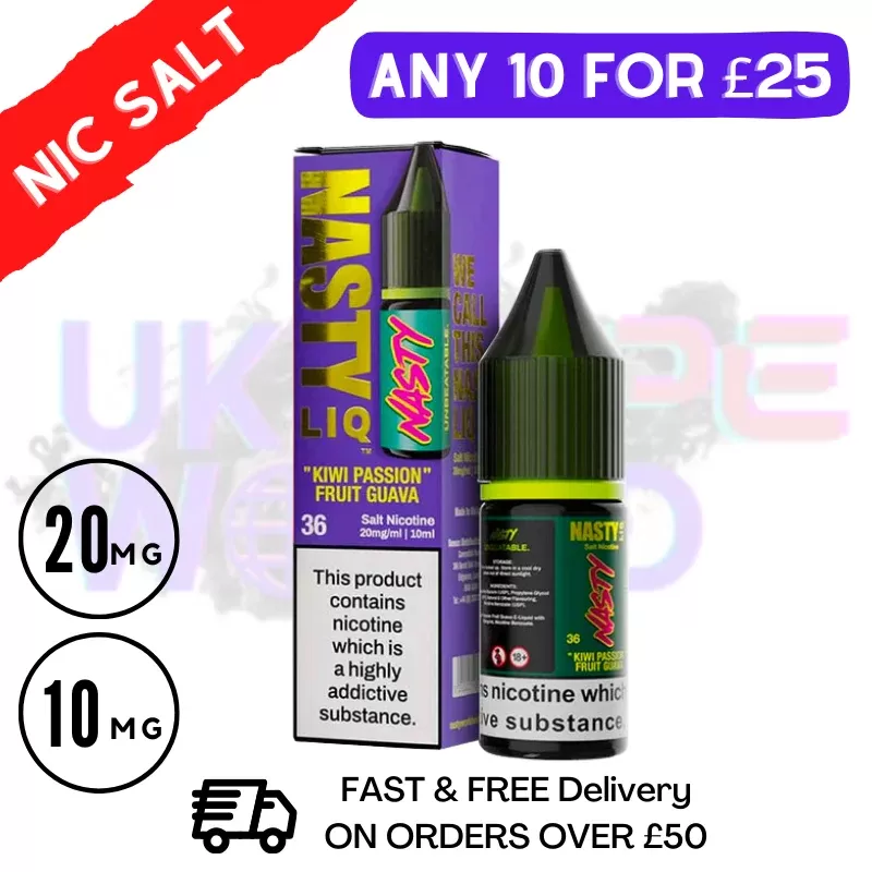 NastyLiq ‘Kiwi Passion Fruit Guava’ Nic Salt By Nasty Eliquids