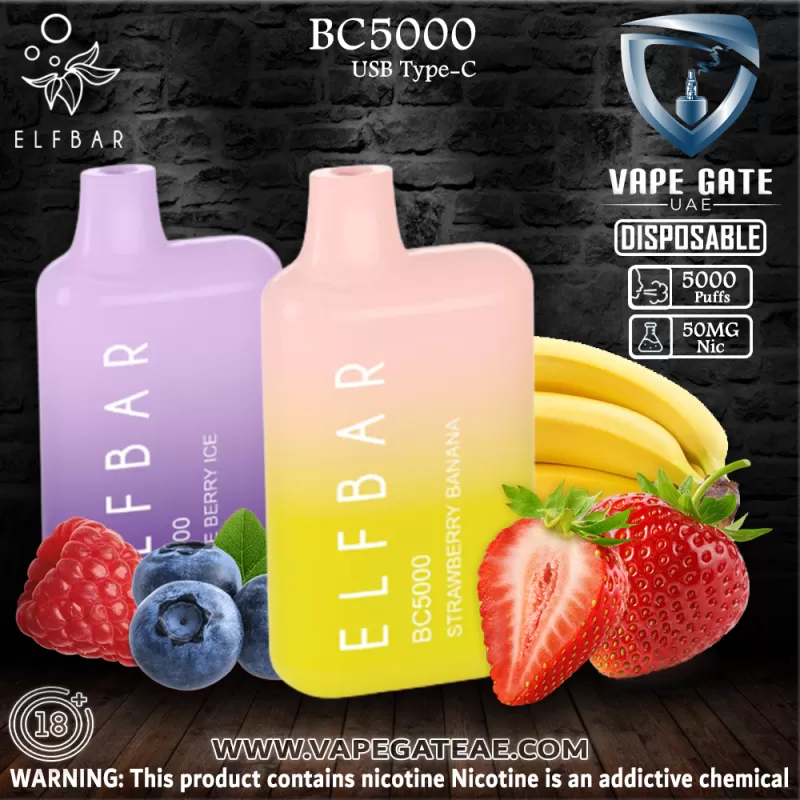 ELF Bar BC5000 Puffs Disposable Pod Device - Rainbow Candy / 20 mg - Image 2
