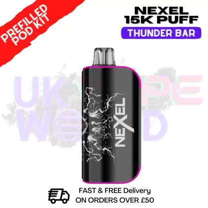 Straw Raspberry Cherry ICE Nexel 15K Thunder Prefilled Pod Kit