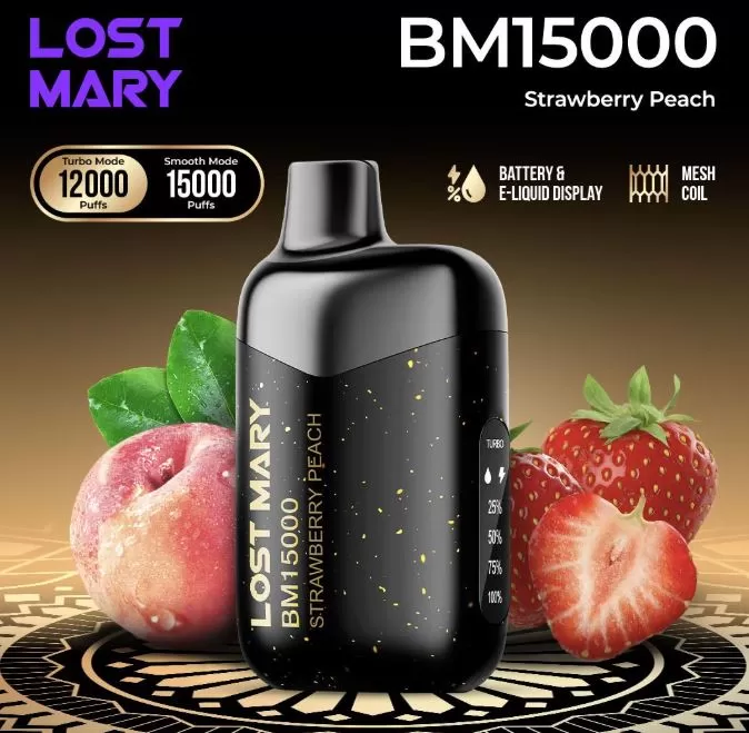 Lost Mary BM15000 Disposable Vape (15,000 Puffs) - 50 mg / Double Mango - Image 2