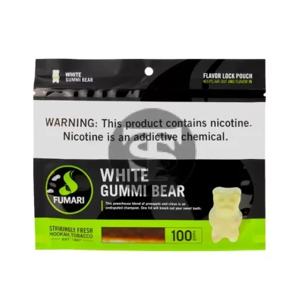 Fumari Hookah Tobacco White Gummi Bear 100g - Ejuicewarehouse