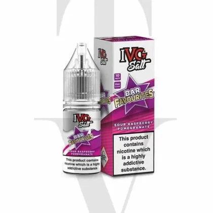 IVG BAR FAVOURITES SOUR RASPBERRY POMEGRANATE NIC SALT E-LIQUID
