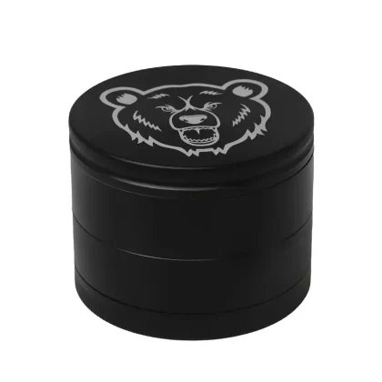Bear Quartz 60mm 4 Piece Aluminum Grinder - Color#Black>Blue>Red