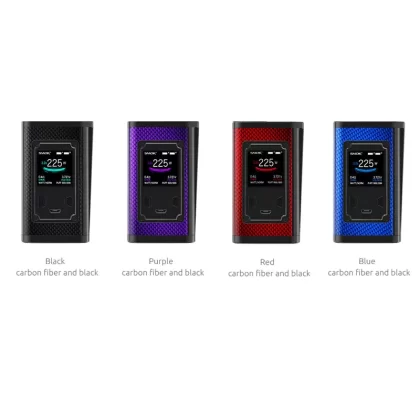 SMOK Majesty 225W Box Mod Carbon Fiber Edition - Black Carbon Fiber and Black