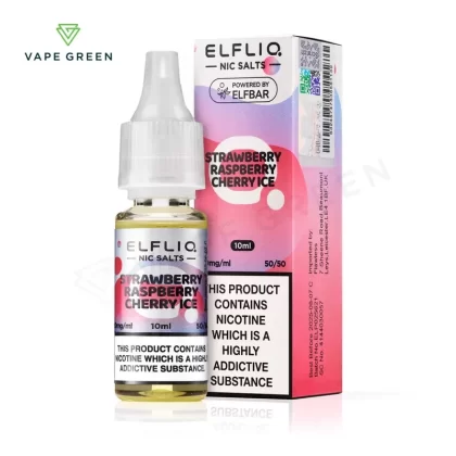Strawberry Raspberry Cherry Ice Nic Salt E-Liquid by Elf Bar Elfliq - Eliquidsupply