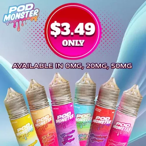 Pod Monster Strawberry Scoops Salt 60ml E-Juice