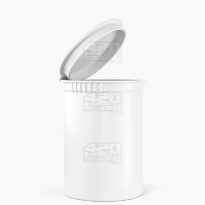 Child Resistant & Sustainable | 100% Biodegradable Opaque White Pop Top Bottles | 30dr – 7g – 150 Count