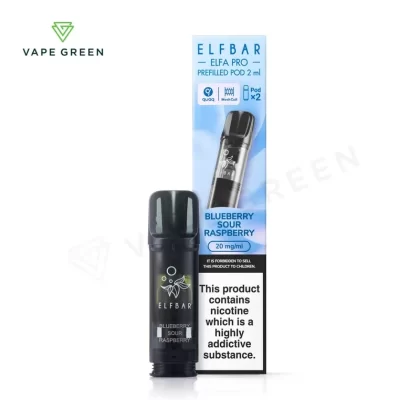 Blueberry Sour Raspberry Prefilled Pods by Elf Bar Elfa Pro