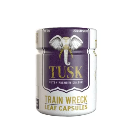 Tusk Trainwreck Kratom Capsules – Full-Spectrum Blend (30ct · 120ct · 275ct) - Discountvapepen