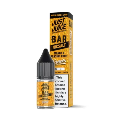 Mango Passion Fruit Nic Salt E-Liquid by Just Juice Bar Reborn - 5 mg - Low Strength