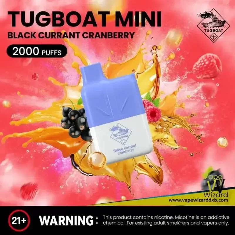 Tugboat Mini 2000 Puffs 20MG Nicotine None Rechargeable - Vapewizarddxb - Image 2