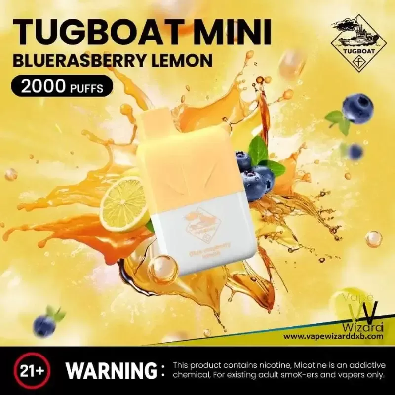 Tugboat Mini 2000 Puffs 20MG Nicotine None Rechargeable - Vapewizarddxb - Image 3
