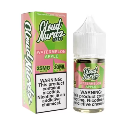 Cloud Nurdz Salts Watermelon Apple eJuice - 30mL 25mg
