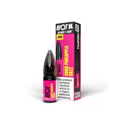 Sour Pineapple Razz Nic Salt e-Liquid by Riot X - STRENGTH#5mg>10mg>20mg