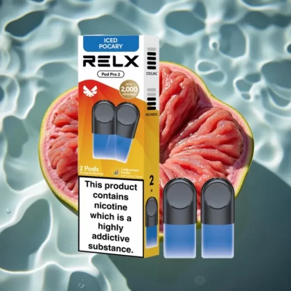 RELX Pod Pro 2 Iced Pocary 1.8% Nicotine 600 Puffs 1.9ml Vape with 3 Voltage Modes - Bangvapeaustralia