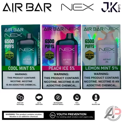 Air Bar Nex 6500 Puffs Disposable Vape Device - Banana frost, Berry Bliss
