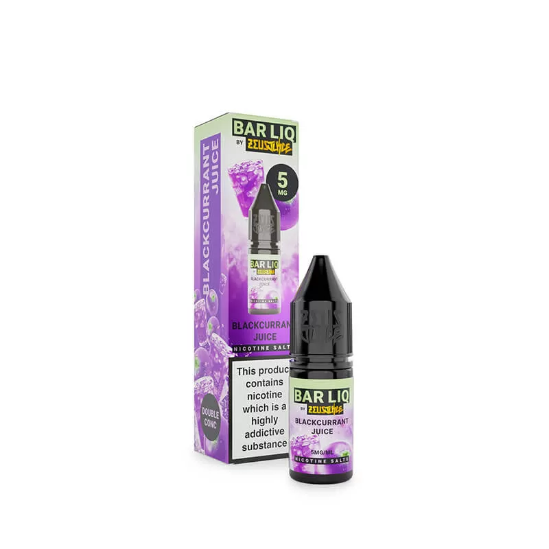 Zeus Juice Bar Liq Blackcurrant Juice Nic Salt E-Liquid 10ml - 10mg