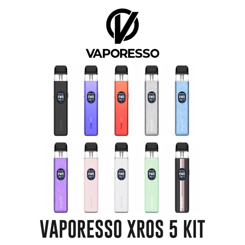 Vaporesso XROS 5 30W Pod Kit - Black Leather, Blue Silk - Image 2
