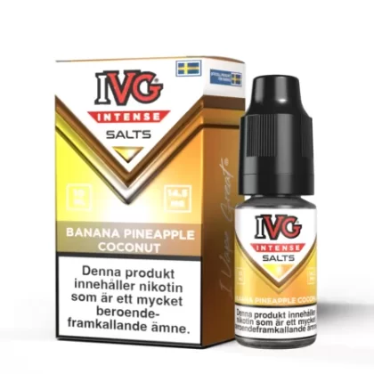IVG Intense Salts – Banana Pineapple Coconut 14,5mg 10ml - E Ciggbolaget Se