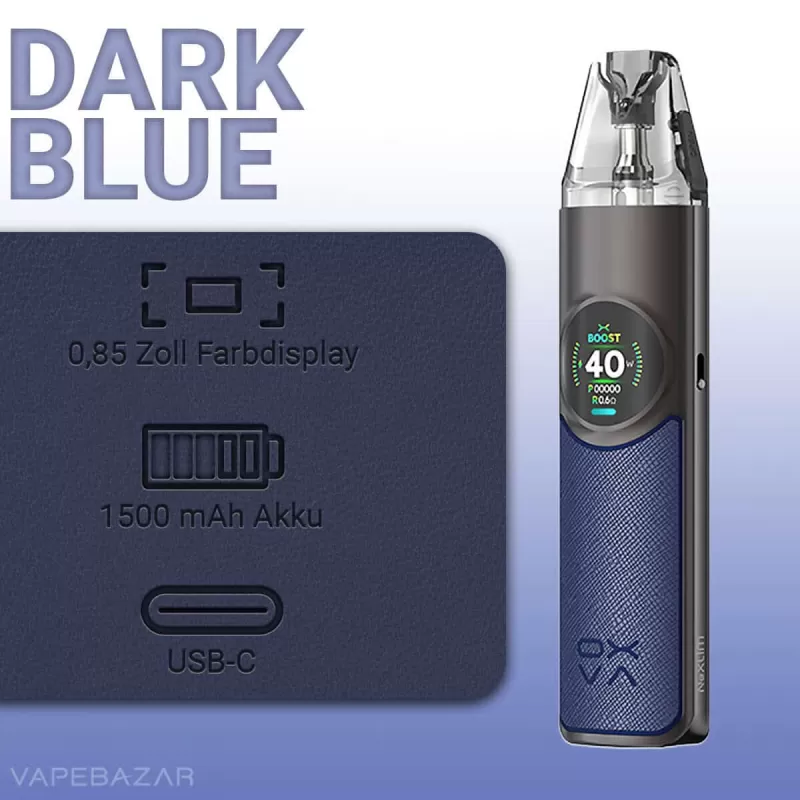 OXVA NeXlim Pod Kit – Dark Blue - Pod Kit / OXVA / 1500 mAh / max. 40 Watt / 4ml / USB-C - Image 2