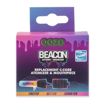Ooze Beacon Replacement Onyx Atomizer & Mouthpiece - colors#Midnight Sun>Panther Black>Rainbow>Arctic Blue (153A9C)