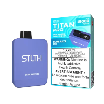 STLTH TITAN PRO - Blue Razz Ice - 20 mg/mL (wholeseller) - Excise ON, 20 mg/mL (wholeseller) - Excise YT