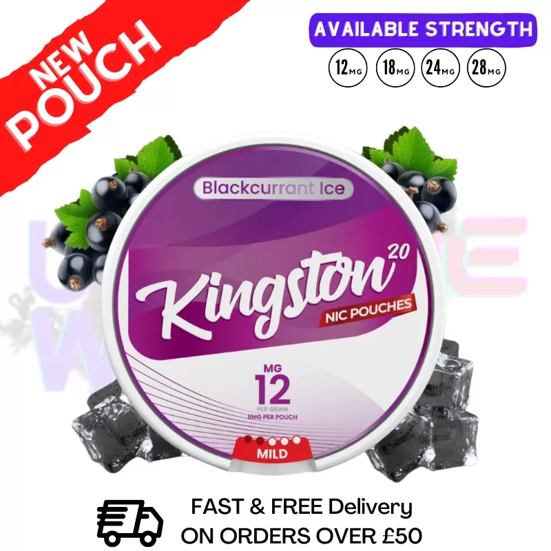 Blackcurrant ICE Kingston Nicotine Pouches - Nicotine Strength#12MG>18MG>28MG>50MG