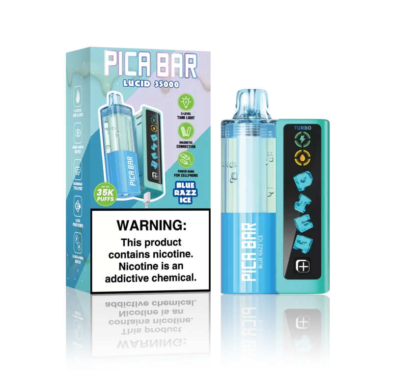Assembled in USA | PICA BAR Lucid 35K Disposable KIT - 35,000 Puff - Sour Apple Ice - Image 2