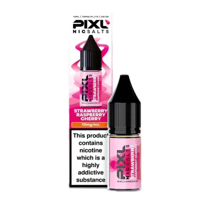 Pixl Strawberry Raspberry Cherry Nic Salt E-Liquid - 10 Pack - 10mg