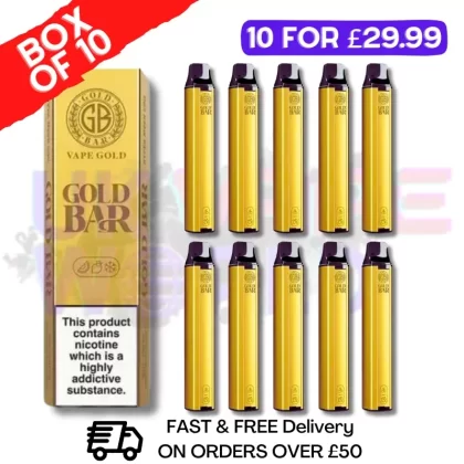 Blueberry ICE – Gold Bar 600Puff Box of 10