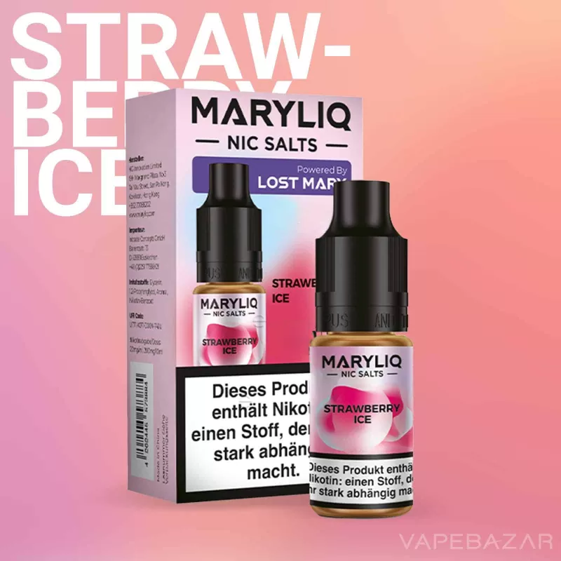MARYLIQ by Lost Mary – Nic Salt – Strawberry Ice - 20mg/ml, 10mg/ml - Image 2