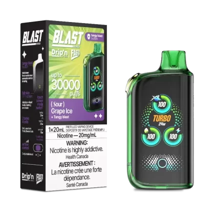 Drip’n By Envi X Fasta Blast Sour Series Grape Ice 30K Disposable Vape