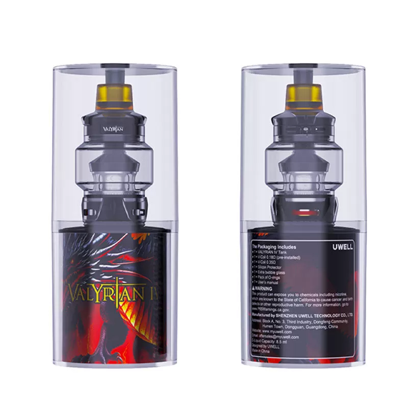Uwell Valyrian 4 Sub Ohm Tank 8.5ml - Pure Gold - Image 3