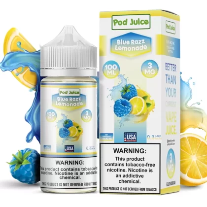 Blue Razz Lemonade 100ml – Pod Juice E-Liquid - Vape Product, Vape Product