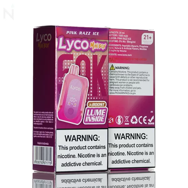 Lyco Mini Box 50K Disposable Vape - Powered by SMOK - Blue Razz Ice - Image 3