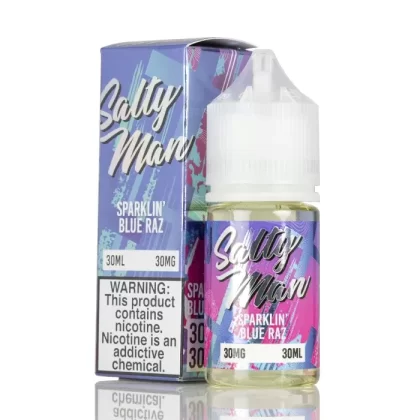 Sparkling Blue Razz – Salty Man Vapor – 30mL