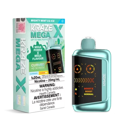 Kraze Mega X 48K – Mighty Mint CG Ice Disposable Vape