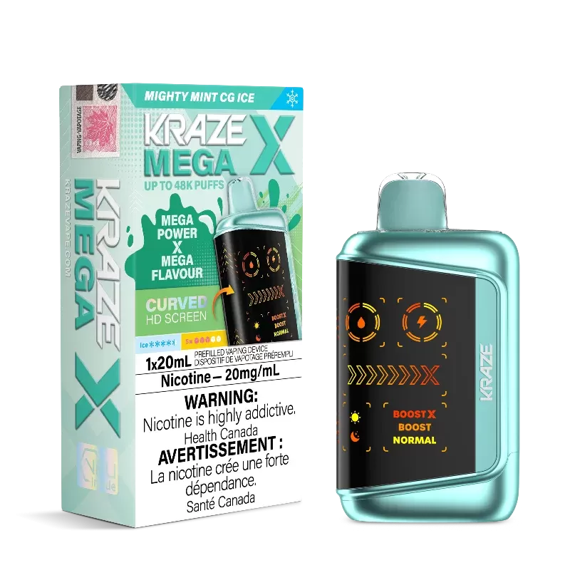 Kraze Mega X 48K – Mighty Mint CG Ice Disposable Vape
