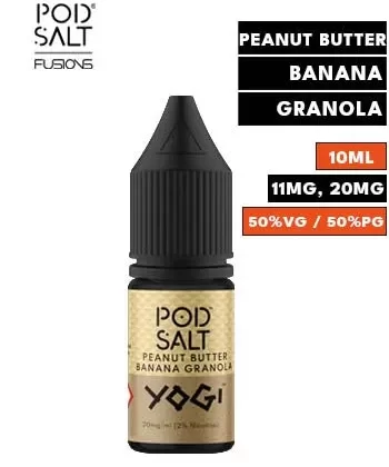 Yogi Peanut Butter Banana Granola Nic Salt E Liquid by Pod Salt Fusions - 20mg