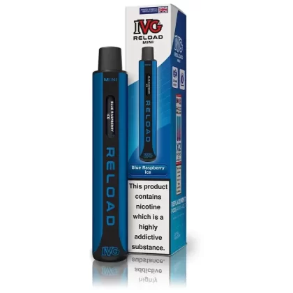 IVG Reload Mini Starter Pod Kit - Flavour#Blue Raspberry Ice>Blue Razz Cherry>Blue Razz Soda>Cherry Ice>Classic Menthol>Fizzy Cherry>Grape Ice>Kiwi Passionfruit Guava>Lemon & Lime>Pineapple