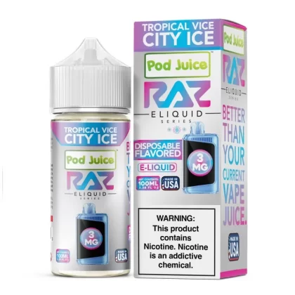 RAZ x Pod Juice Synthetic E-Liquid 100ml - Polar Ice / 6mg - Vapeciga
