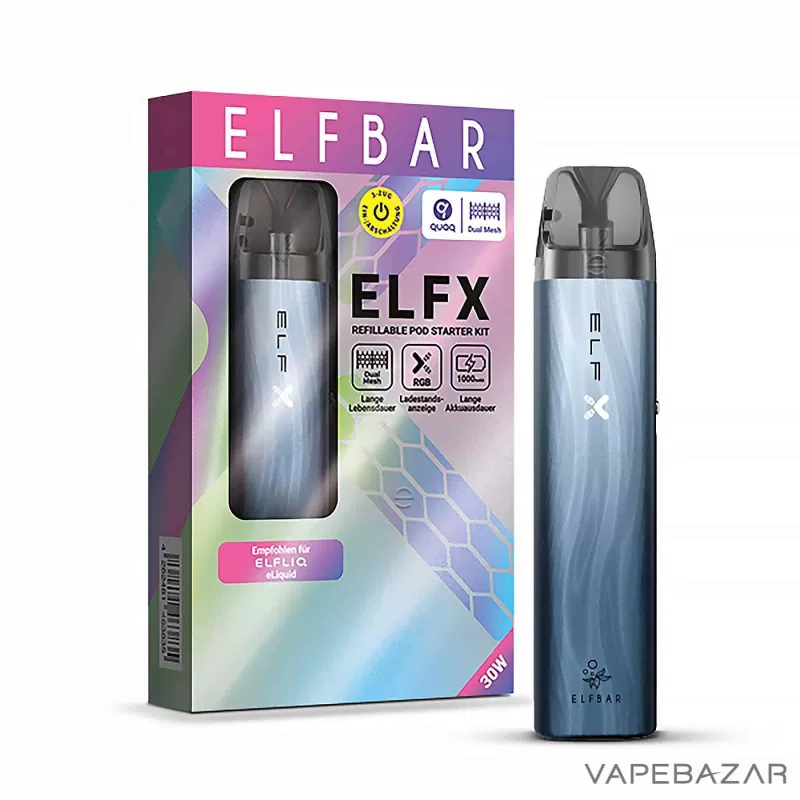 Elf Bar ELFX Pod Kit – Dark Sea - Pod Kit / Elf Bar / max. 30 Watt / 2ml / USB-C - Image 3