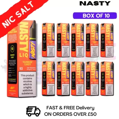 Rainbow Candy – NastyLiq Nic Salt Box Of 10